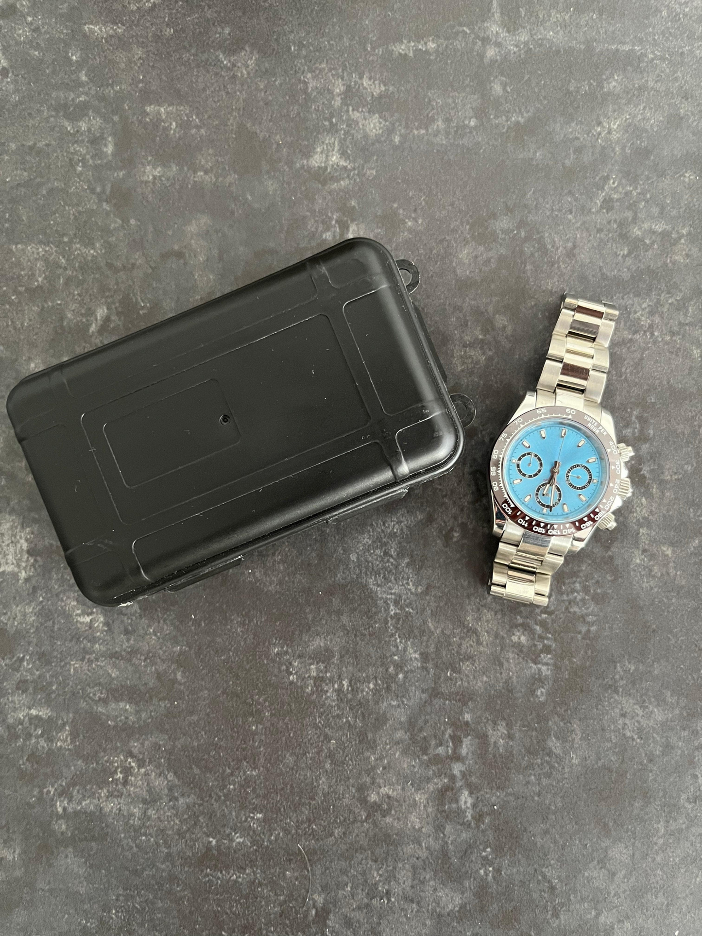 40mm Racing Chronograph Ice Blue Dial Black Ceramic Bezel