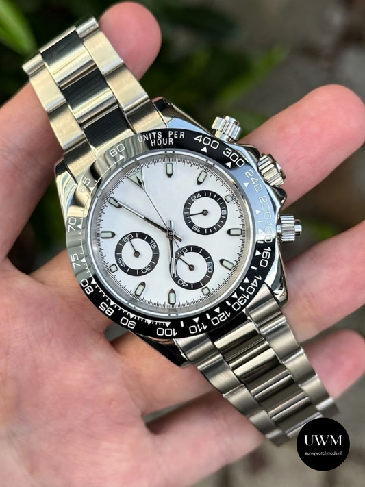 40mm Racing Chronograph Panda Dial Ceramic Bezel