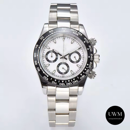 40mm Racing Chronograph Panda Dial Ceramic Bezel