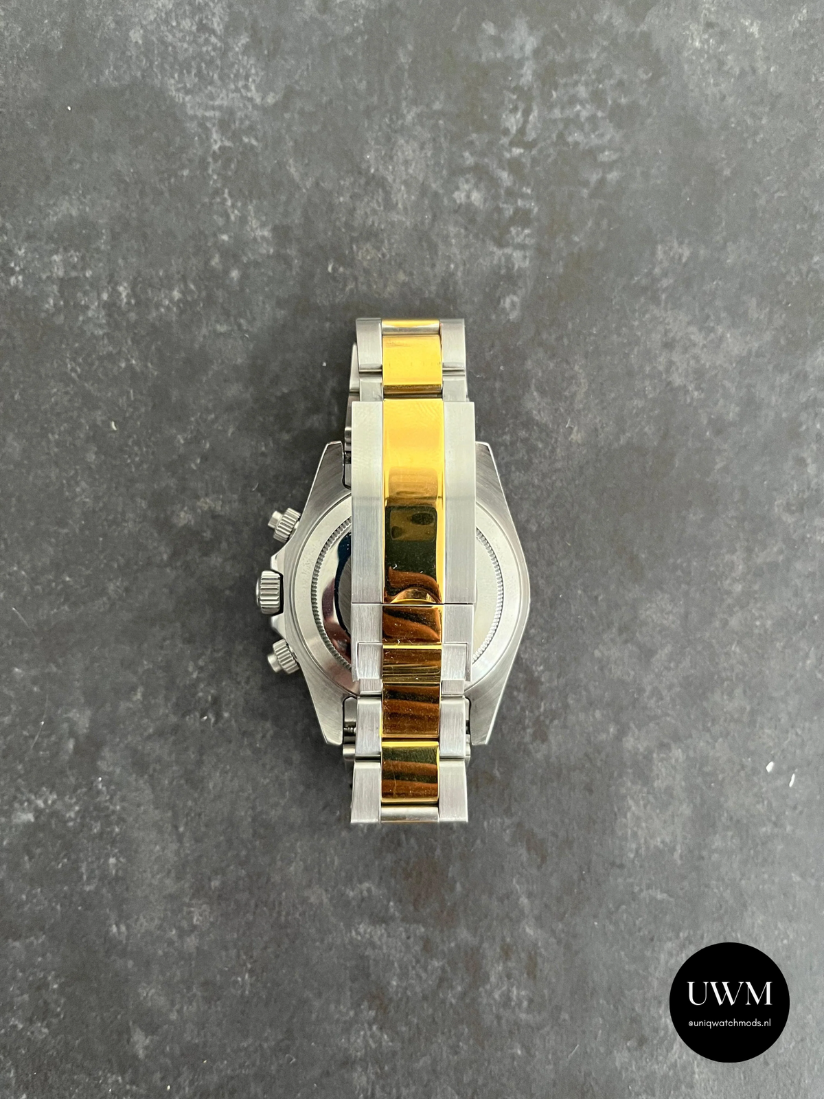 40mm Racing Chronograph White Dial Two Tone Gold Bezel