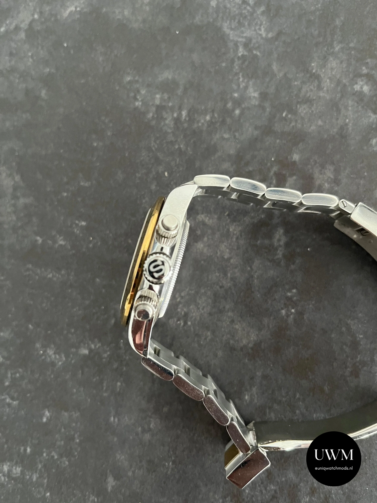 40mm Racing Chronograph White Dial Two Tone Gold Bezel