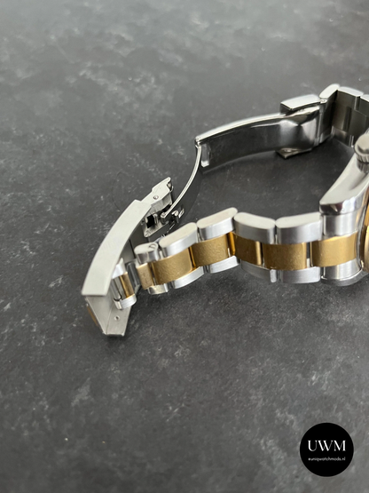 40mm Racing Chronograph White Dial Two Tone Gold Bezel
