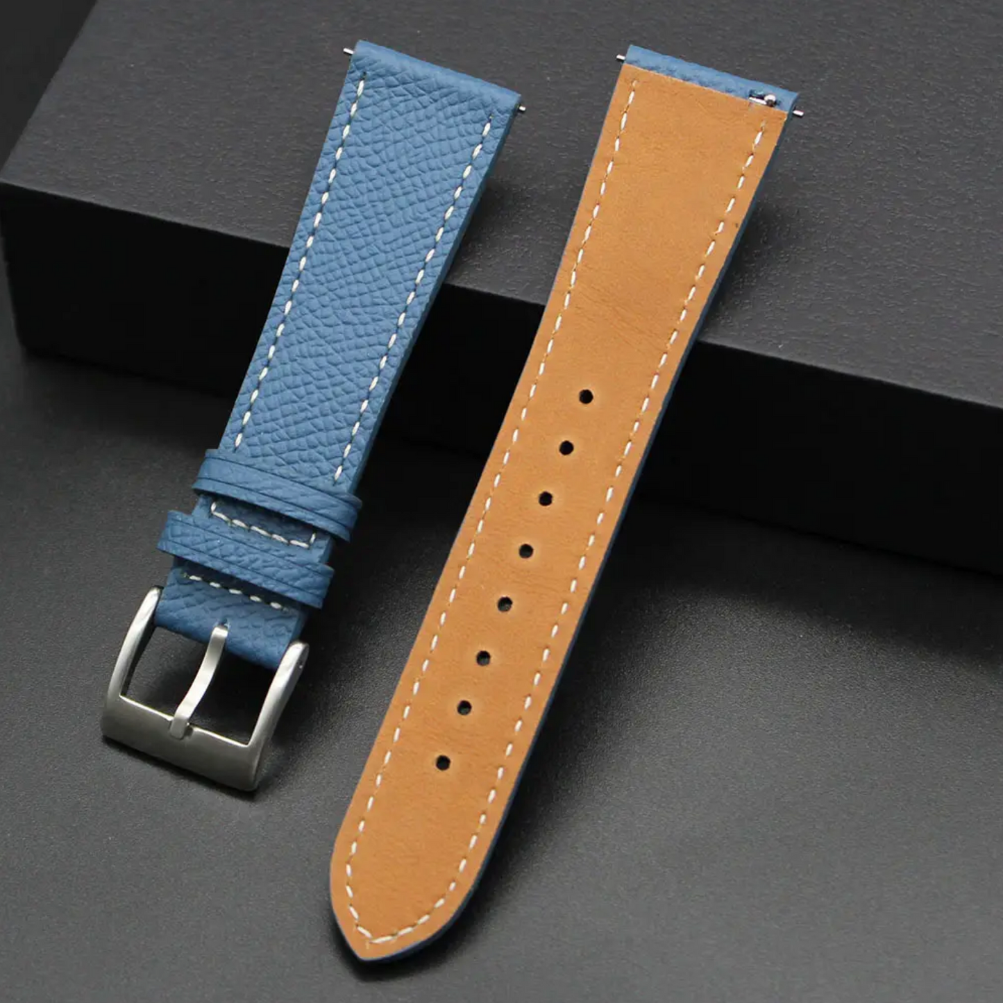 Quick-release leather watch strap (20mm) - uniqwatchmods.nl