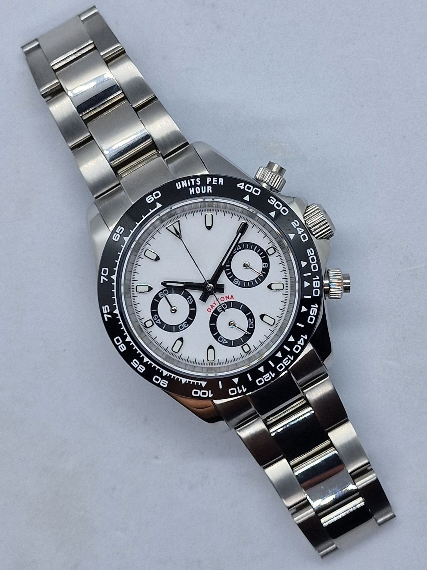 40mm Racing Chronograph Panda Dial Ceramic Bezel
