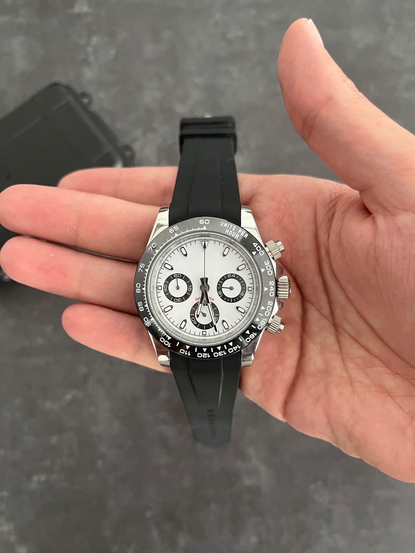 40mm Racing Chronograph Panda Dial Ceramic Bezel
