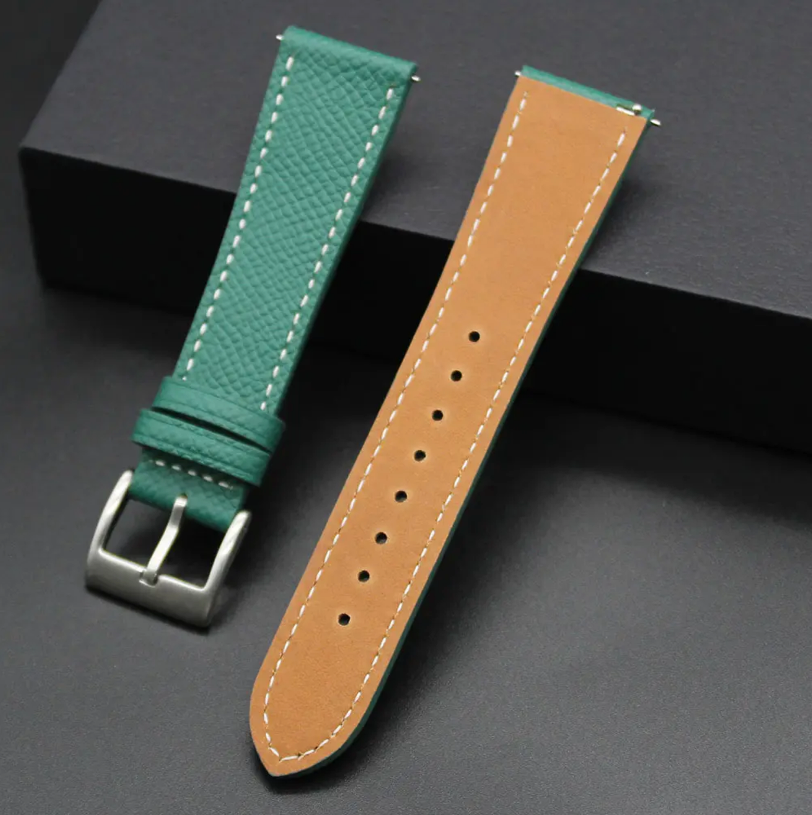 Quick-release leather watch strap (20mm) - uniqwatchmods.nl