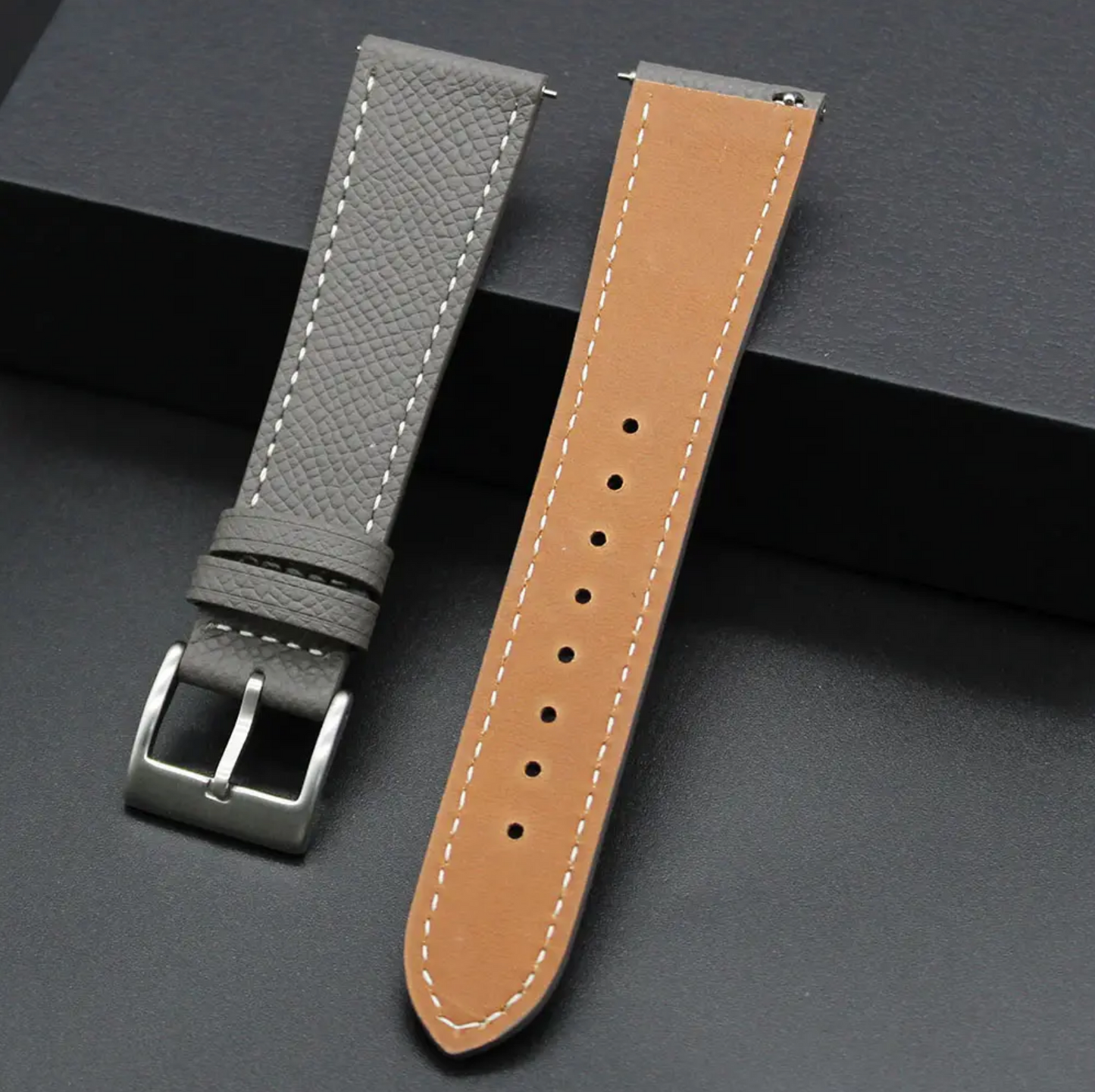 Quick-release leather watch strap (20mm) - uniqwatchmods.nl