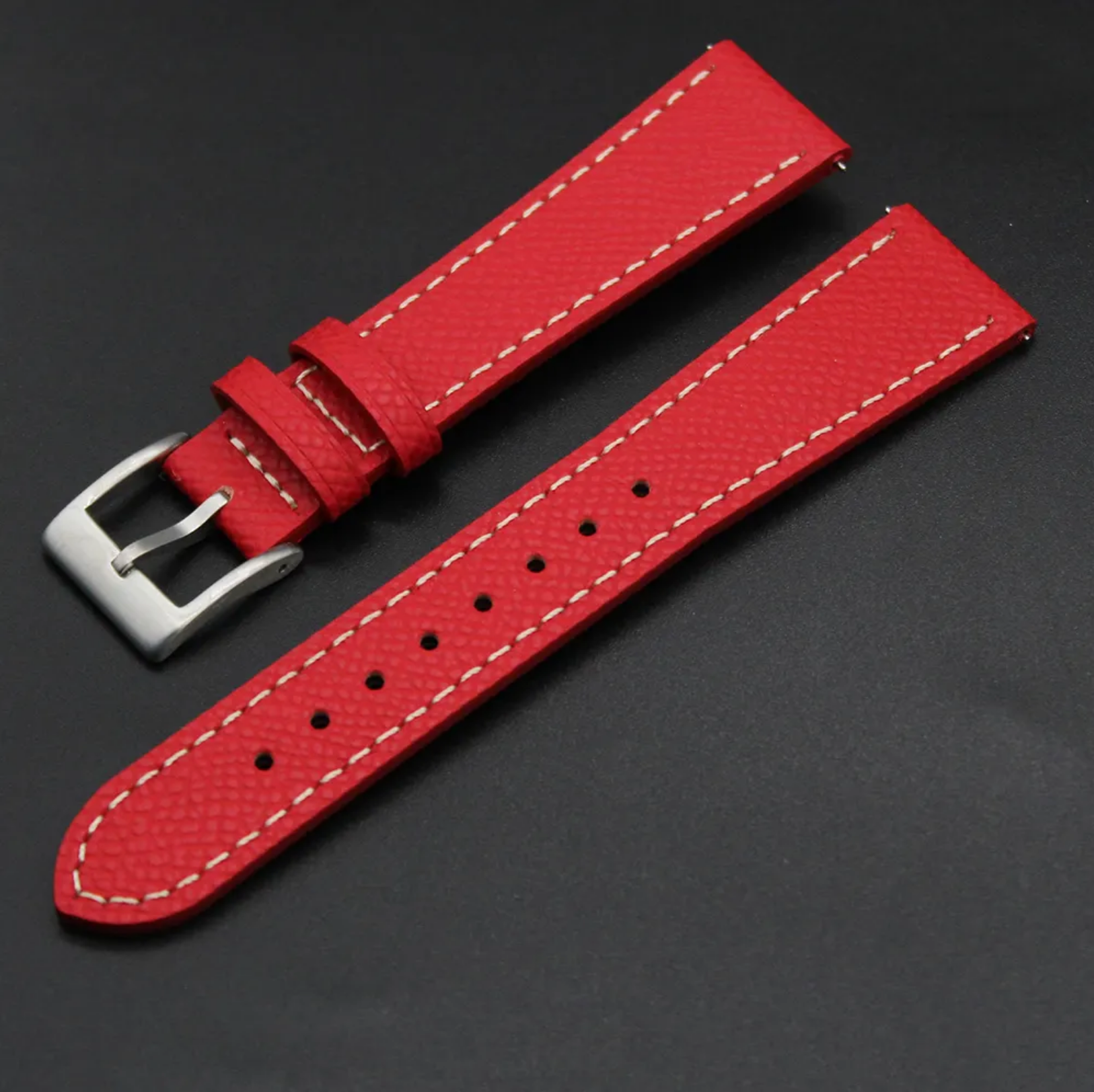 Quick-release leather watch strap (20mm) - uniqwatchmods.nl