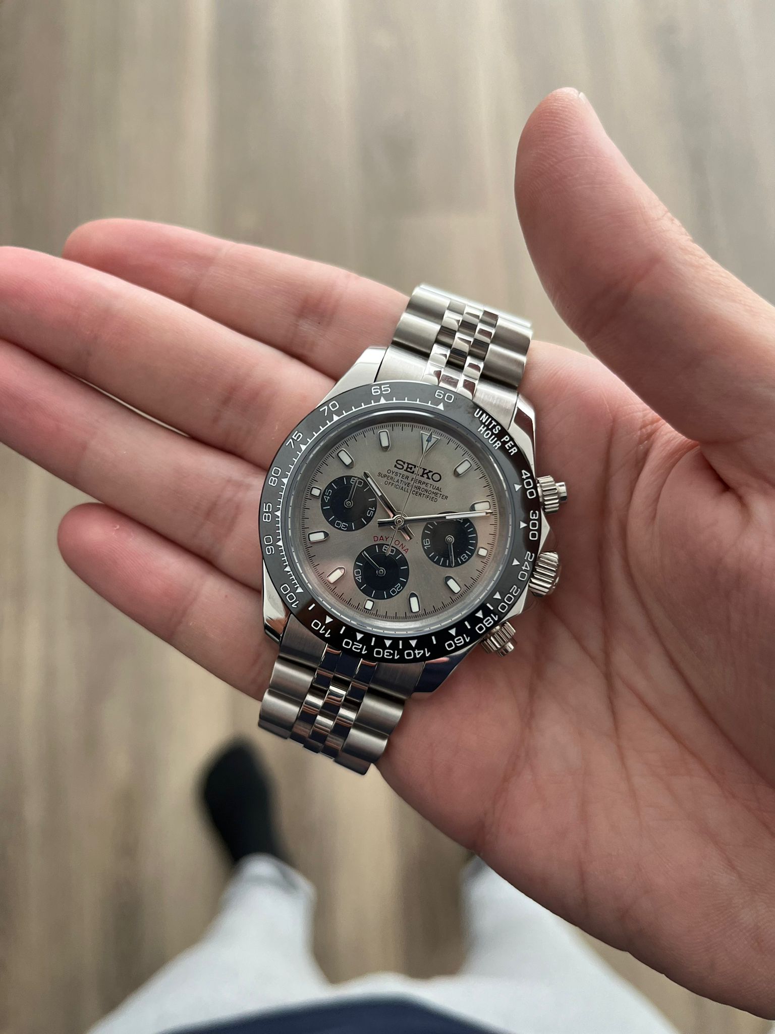 Seiko Mod - 40mm Daytona Slate Grey