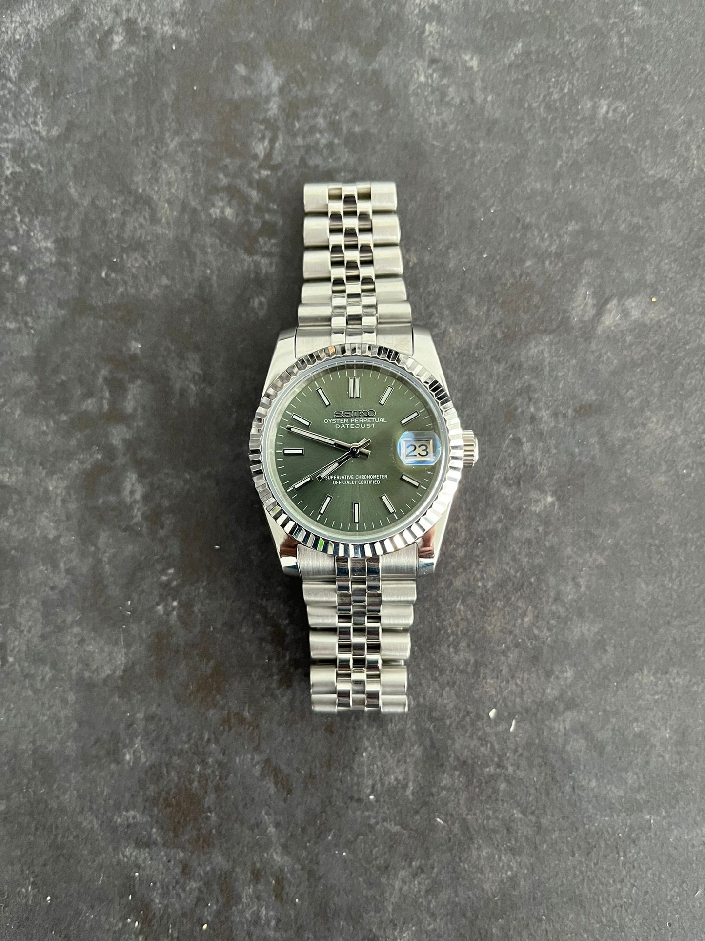 Seiko Mod - 36mm Datejust Mint Green Dial