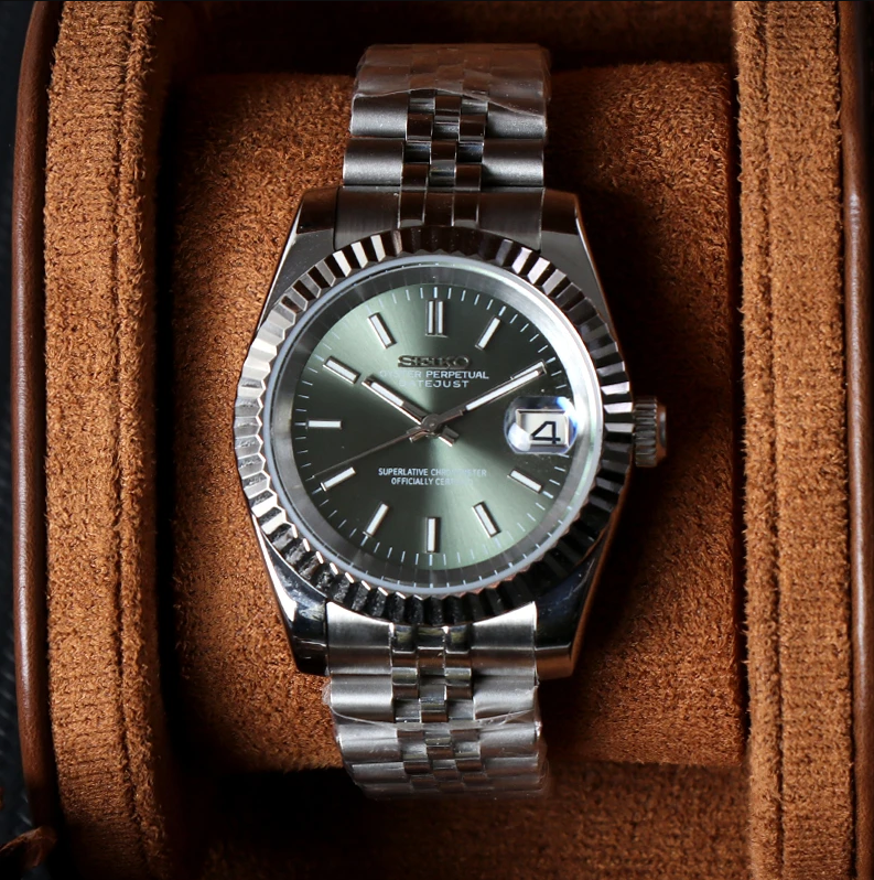 Seiko Mod - 36mm Datejust Mint Green Dial