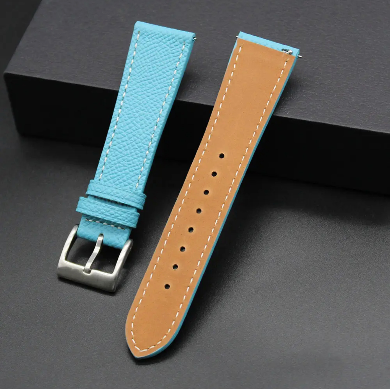 Quick-release leather watch strap (20mm) - uniqwatchmods.nl