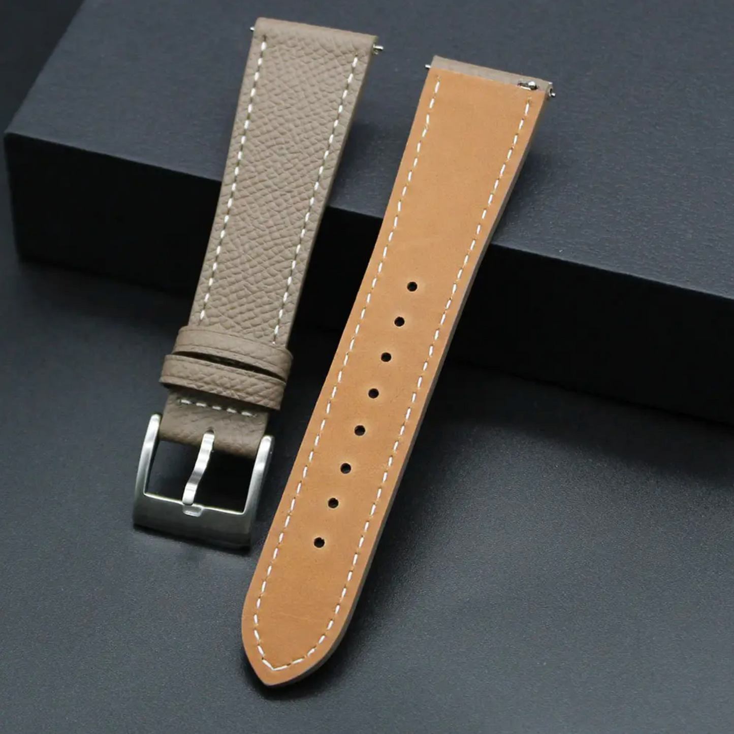 Quick-release leather watch strap (20mm) - uniqwatchmods.nl